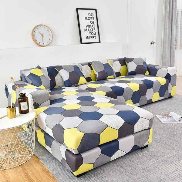 L-Shaped Sectional Couch Covers Hexagon