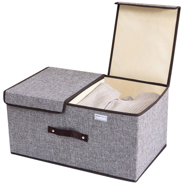 「Flash Sale This Week-30% Off」Storage Box with Double Flip Lid & Handles (19.7'' X 11.8'' X 9.8'')