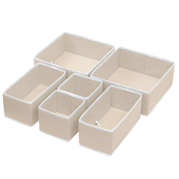 Foldable Cloth Storage Box Divider for Underwear (Set of 6)