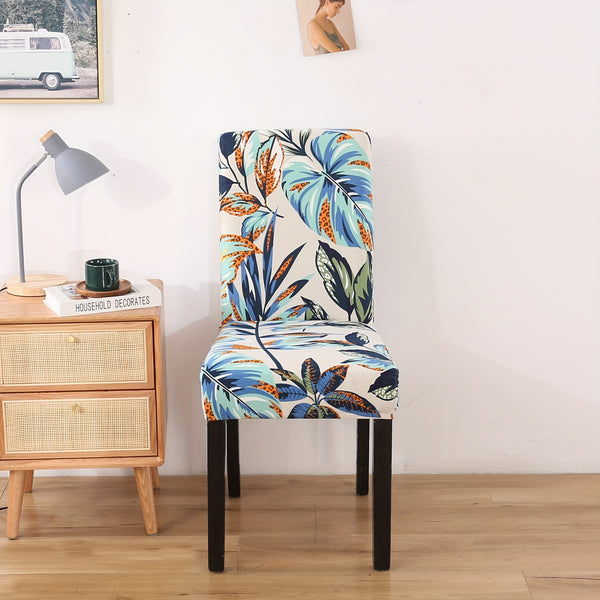 2024 New Spandex Printed Stretch Dining Chair Cover