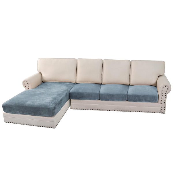 Stretch Velvet Couch Cushion Covers Non-Slip Sofa Slipcovers