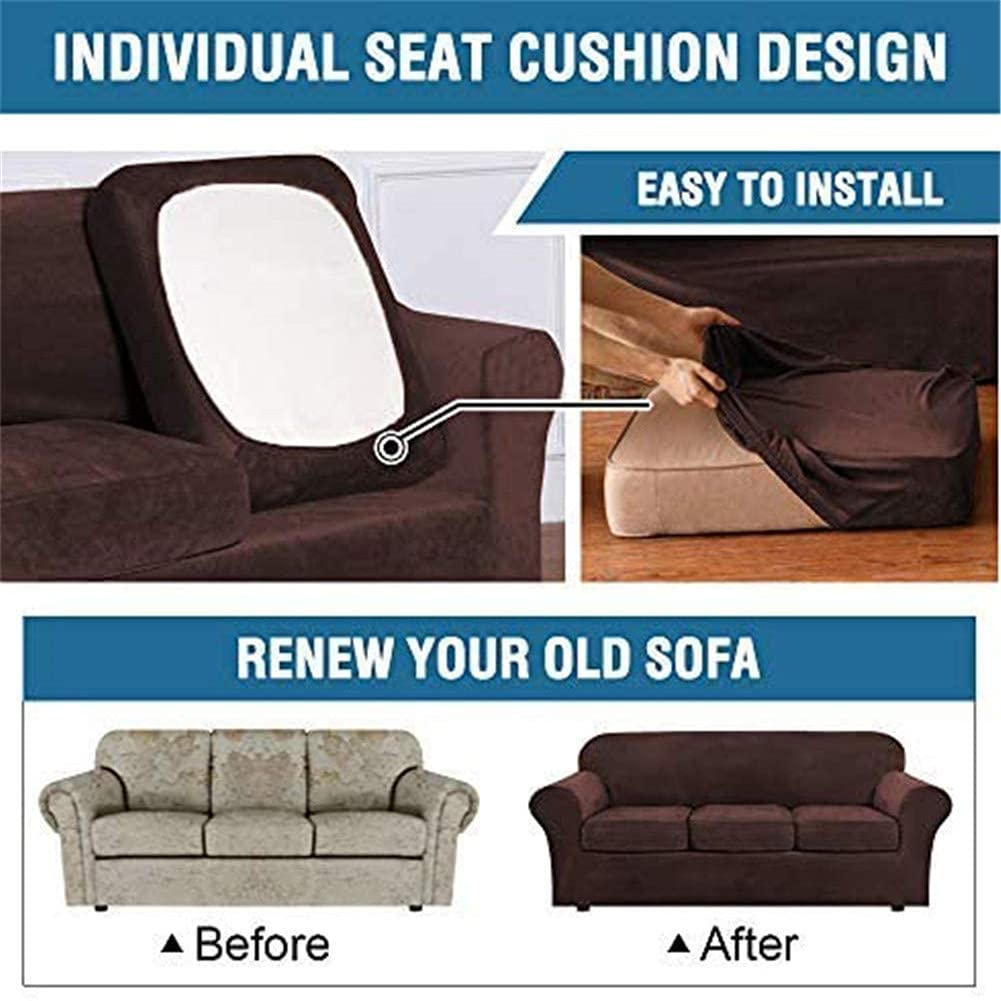 Neathouz Ultimate Stretch Suede Four Piece Sofa Slipcover Form