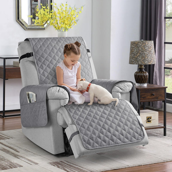Non Slip Waterproof Recliner Chair Slipcover with Elastic Strap