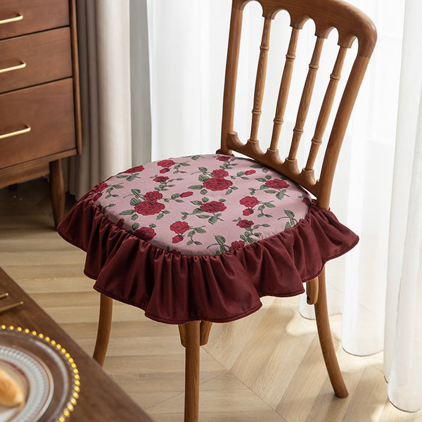 Removable And Washable Ruffled Chair Cushion New American Style Dining Chair Cushion