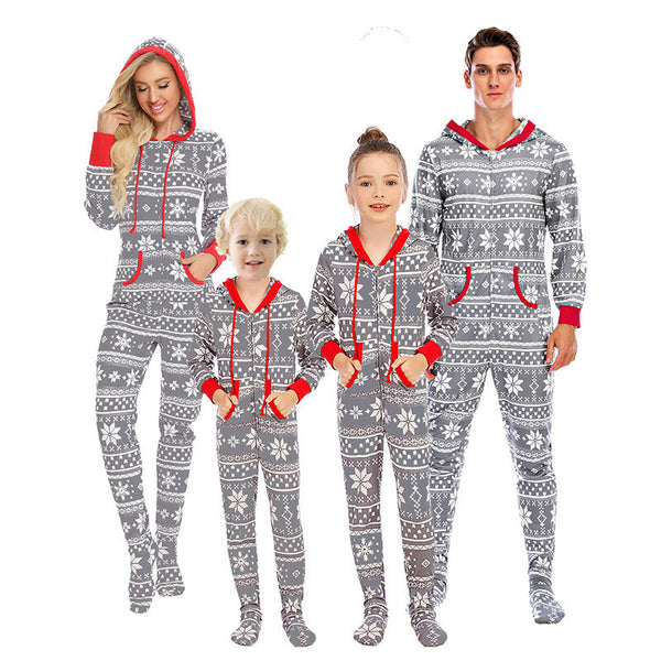 2023 New Family Christmas Matching One-Piece Pullover Pajama Set