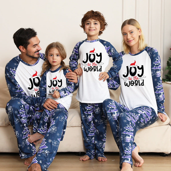 2023 New Family Matching Pajamas Set Joy To The World