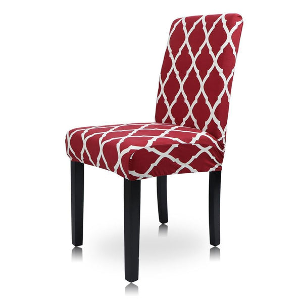 Printed Pattern Dining Chair Seat Covers Lattice