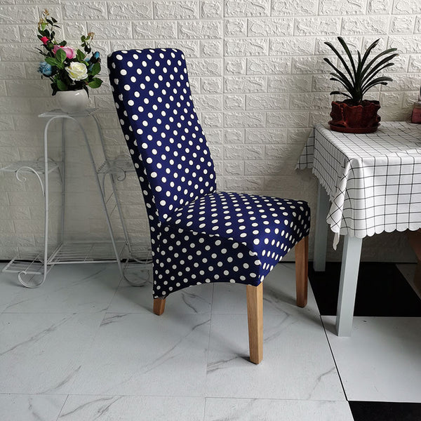 XL Size Pattern Long Back Chair Covers Spots Pattern