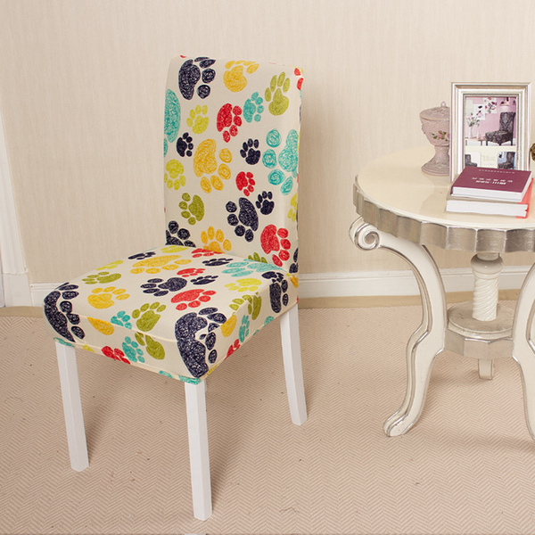 Printed Pattern Dining Chair Seat Covers Paw