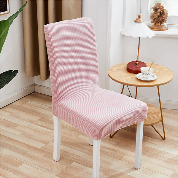 Solid Color Waterproof Stretchable Chair Covers Peach Pink