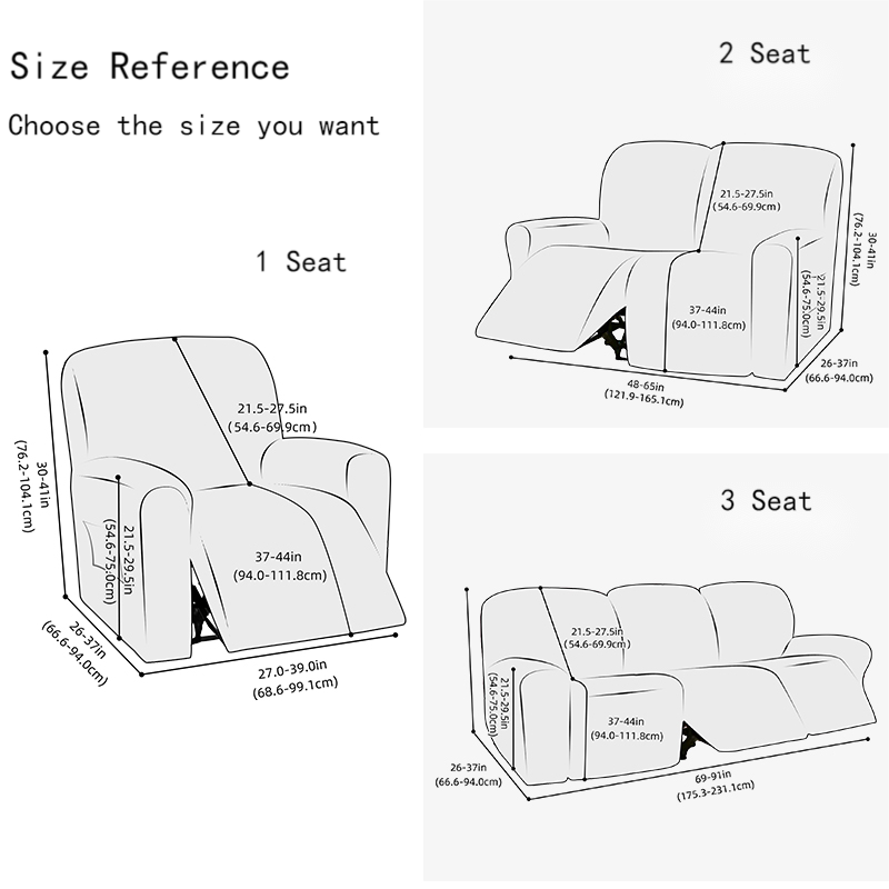 Waterproof Stretch PU Leather Recliner Slipcovers Neathouz