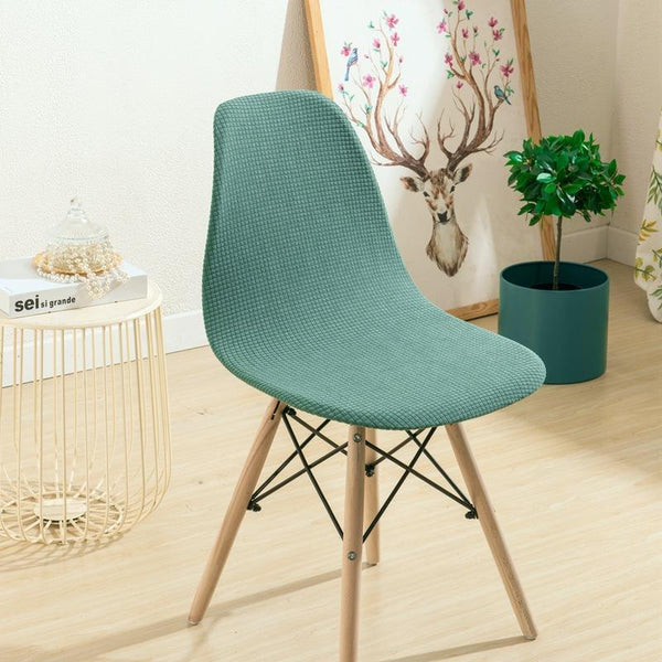 Light Color Armless Shell Chair Cover Light Green