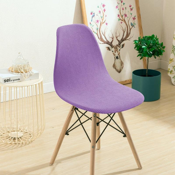 Light Color Armless Shell Chair Cover Purple