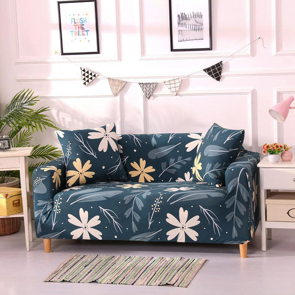 Pattern Super Stretch Sofa Cover Yellow Flower