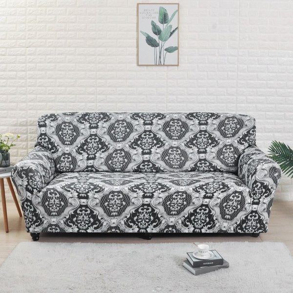 Elastic Printed Sofa Loveseat Slipcover Ancient Shape