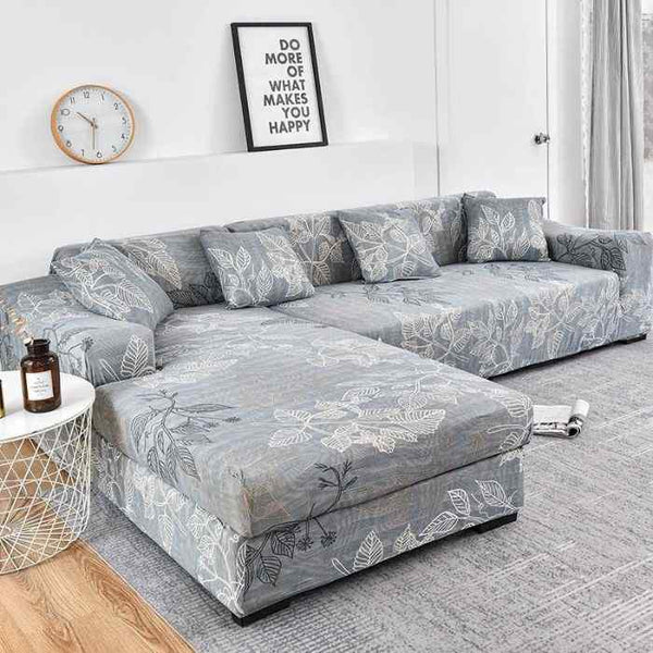 L-Shaped Sectional Couch Covers  Elegant Leaf
