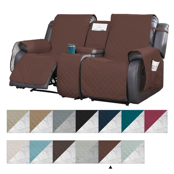 Anti-Slip Reversible Split Recliner Sofa Cover With Console