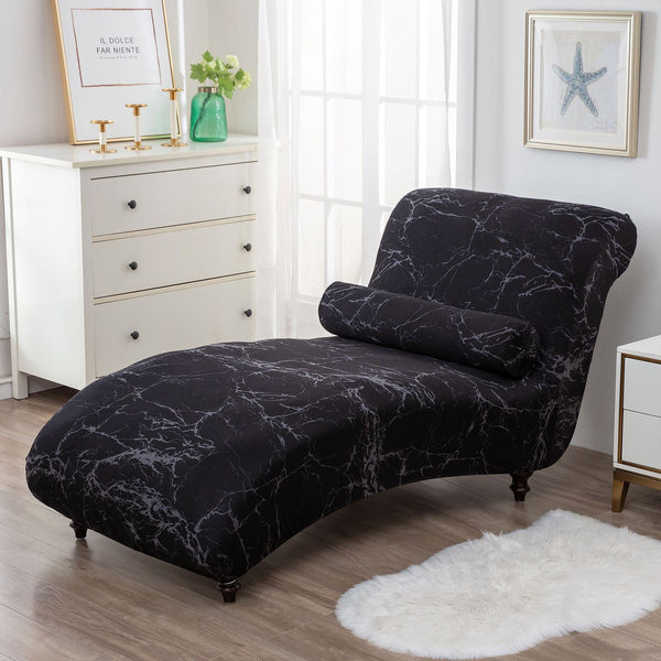Chaise Lounge Sofa Cover Black Line