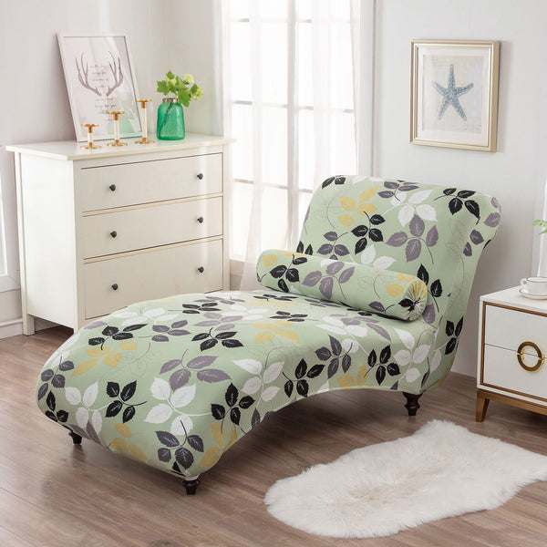 Chaise Lounge Sofa Cover Green Leaf