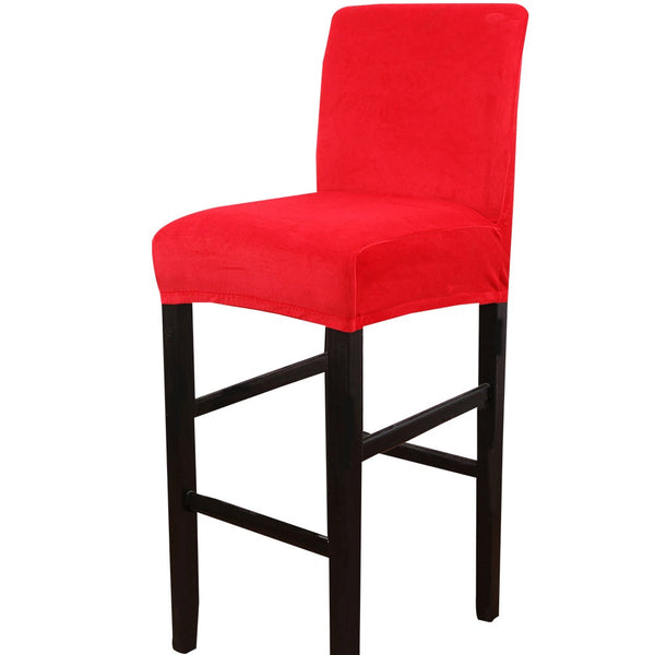 Square Bar Stools Chair Cover Red