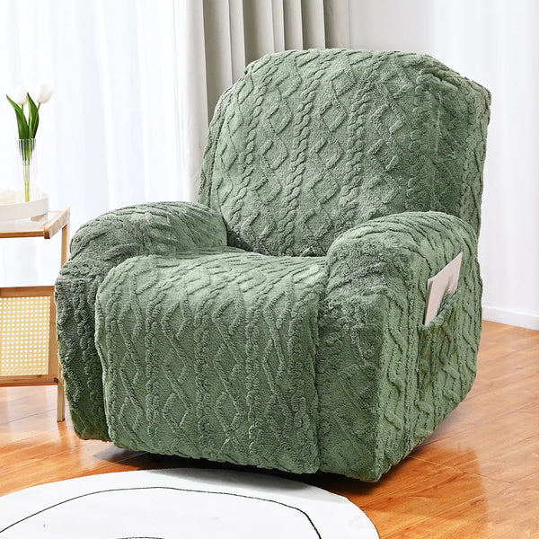 4/6/8 Pieces Split Super Soft Recliner Chair Cover Warm Recliner Cover For Winter