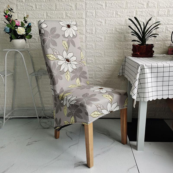 XL Size Pattern Long Back Chair Covers Flower Pattern