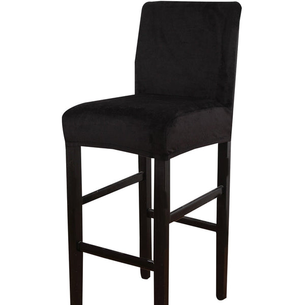 Square Bar Stools Chair Cover Black