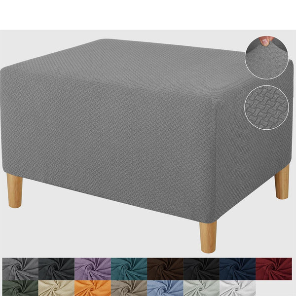 Solid Color Rectangular Ottoman Covers