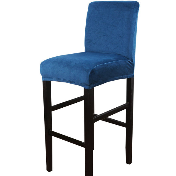 Square Bar Stools Chair Cover Blue