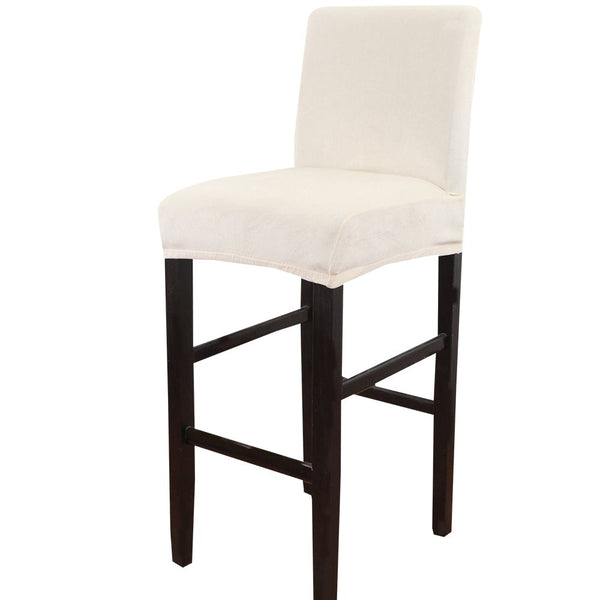 Square Bar Stools Chair Cover White