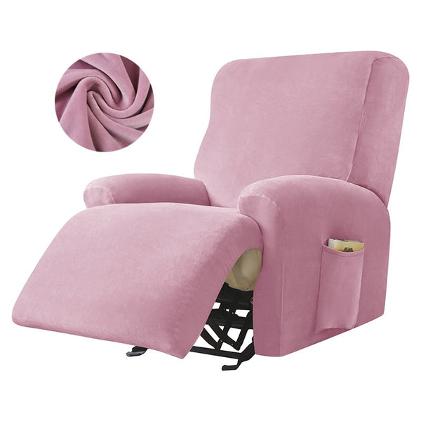 Velvet Split Recliner Sofa Cover For Living Room 1/2/3/4 Seat Recliner Chair Sofa Cover