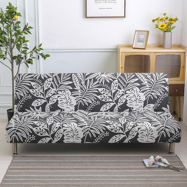 Printed Futon Armless Sofa Bed Cover