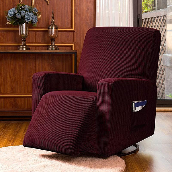 Non-slip Stretch Recliner Slipcover Burgundy