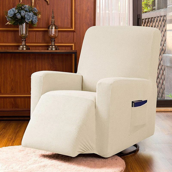 Non-slip Stretch Recliner Slipcover Ivory