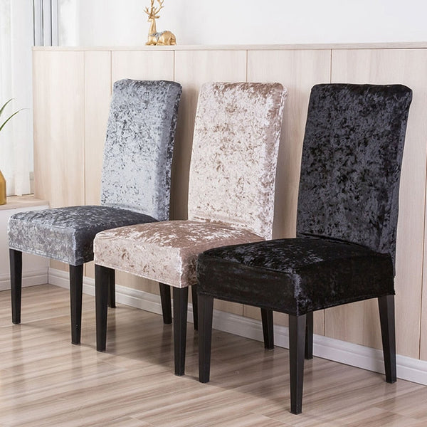 (🌱 Buy 4 Free Shipping) Elegant Velvet Solid Color Dining Chair Cover