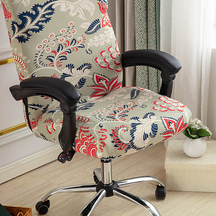 Spandex Printed Stretch Office Chair Cover Set Of 2 Office Chair spandex-printed-stretch-office-chair-cover-set-of-2-office-chair