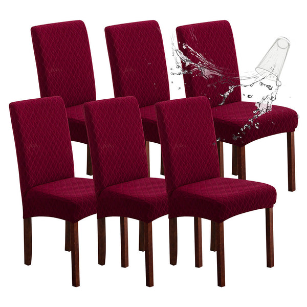 Diamond Jacquard Solid Color Stretch Chair Covers